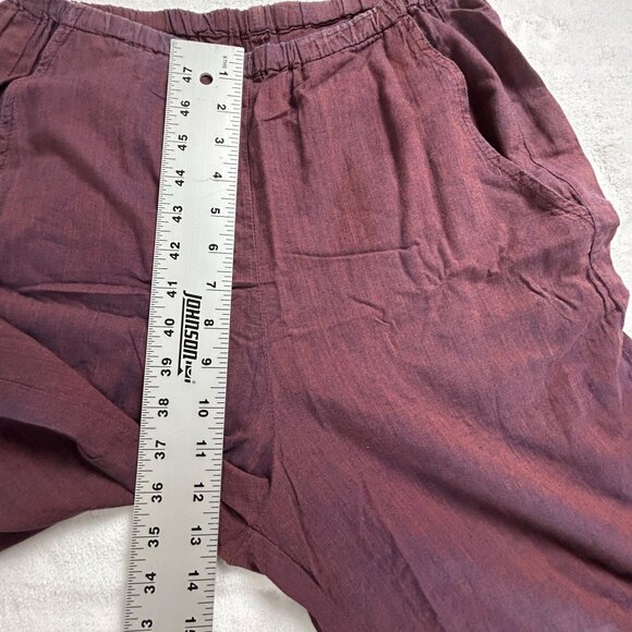 CP Shades Womens Purple Wide-Leg Crop Pants Small Pull-On Elastic Waist Pockets - Picture 7 of 11